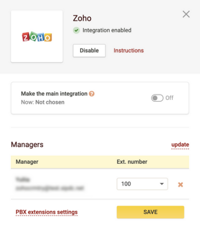 integrar zoho