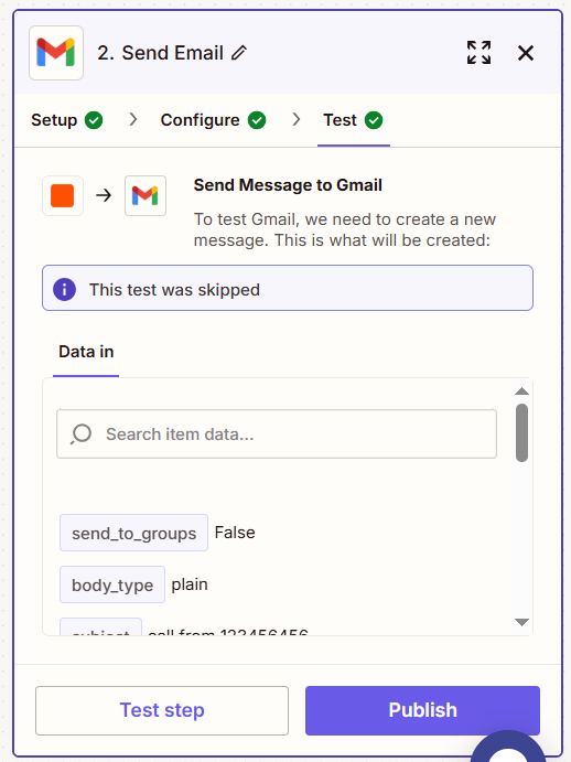 Email Zapier