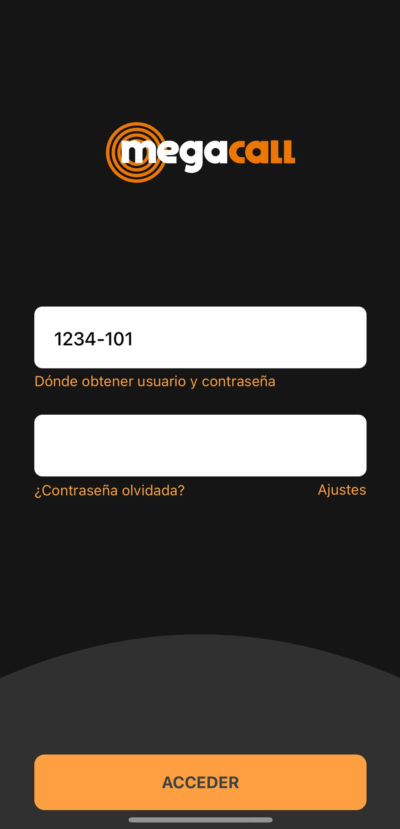 Megacall login con pbx