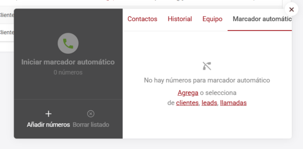 Marcador automático Megacall CRM