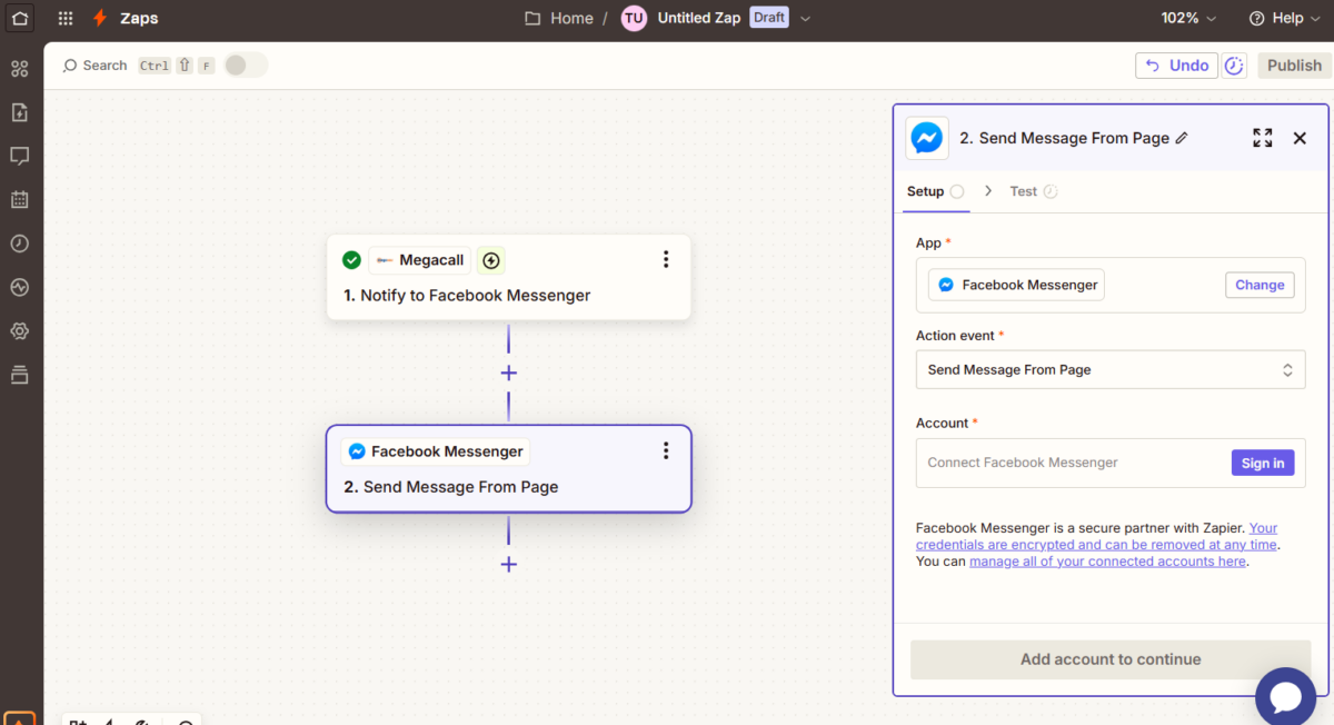 Megacall integra Zapier