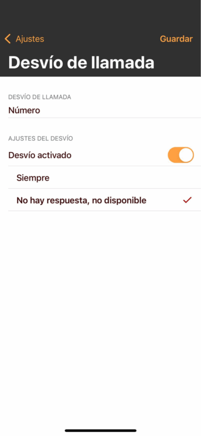 Desviar llamada app Megacall