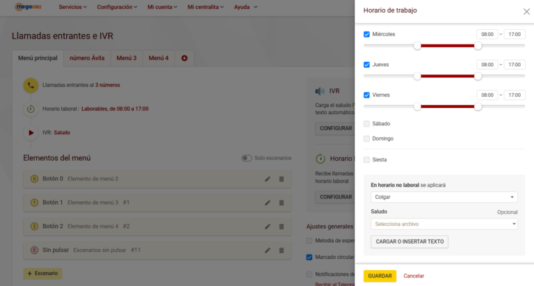 Contestador automático PBX