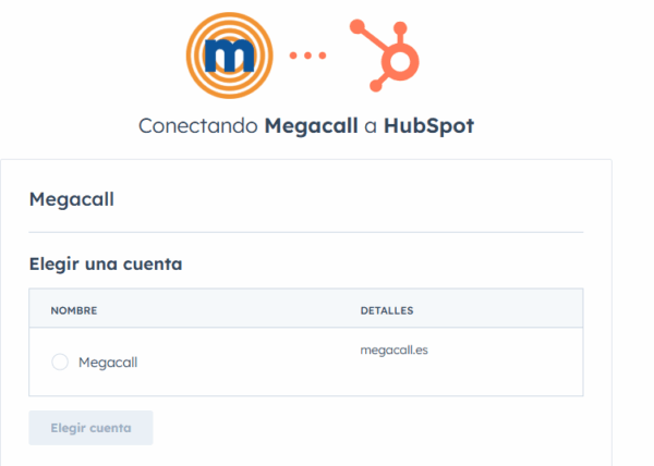 Integración Megacall con HubSpot