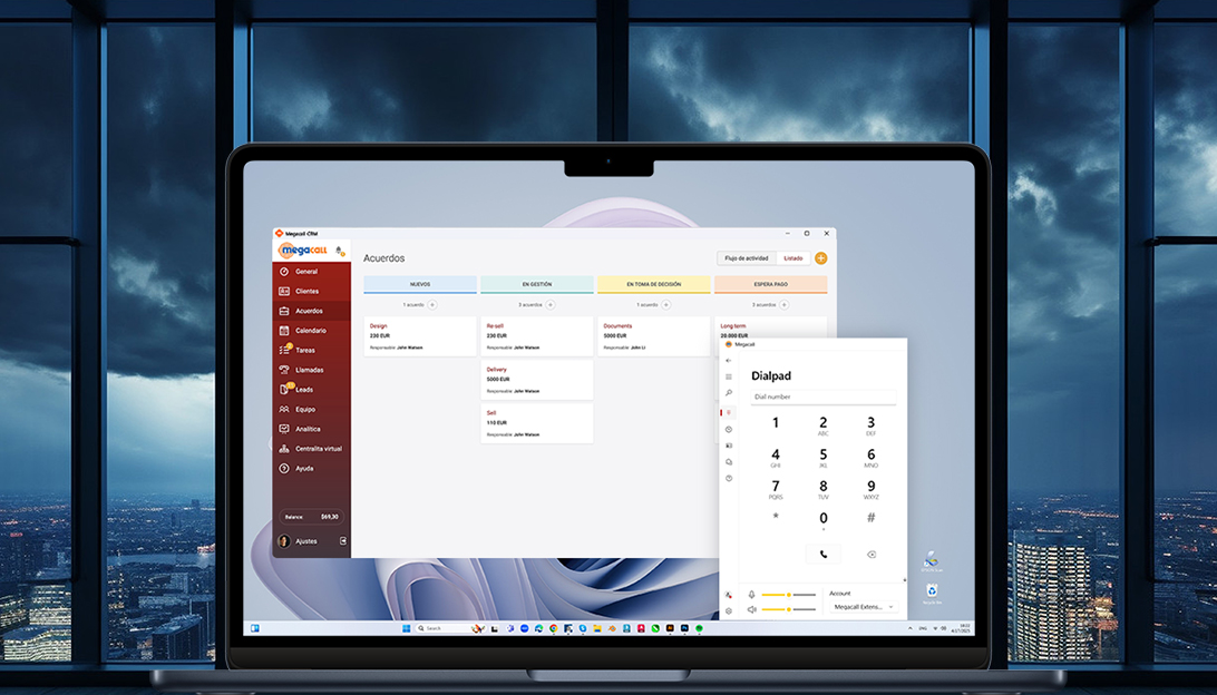 Megacall application for Windows