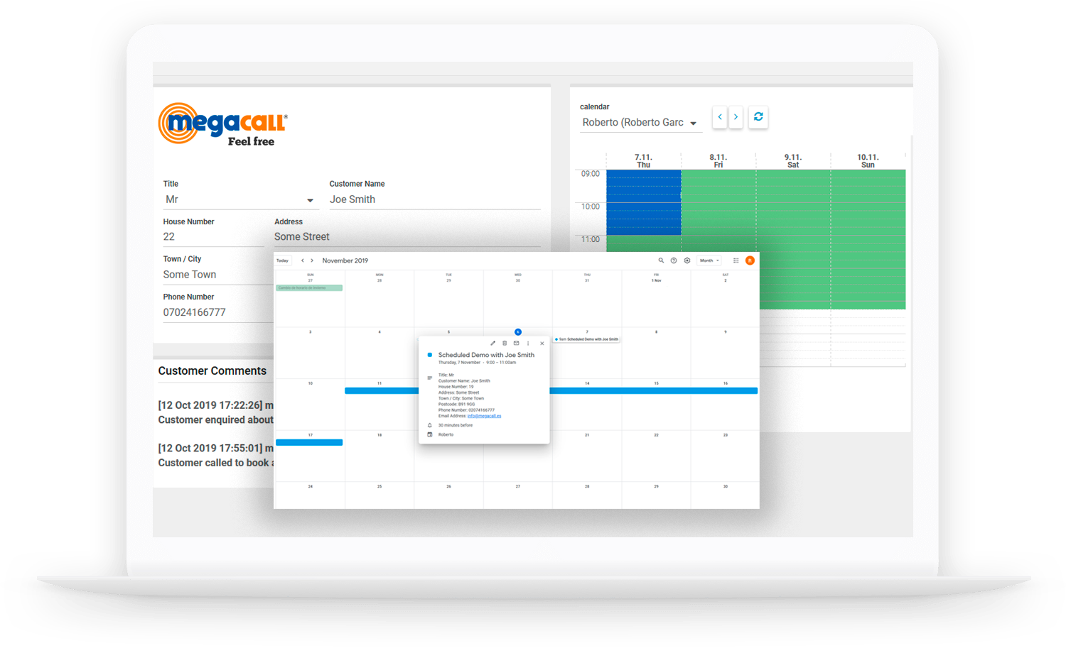 calendars megadialer