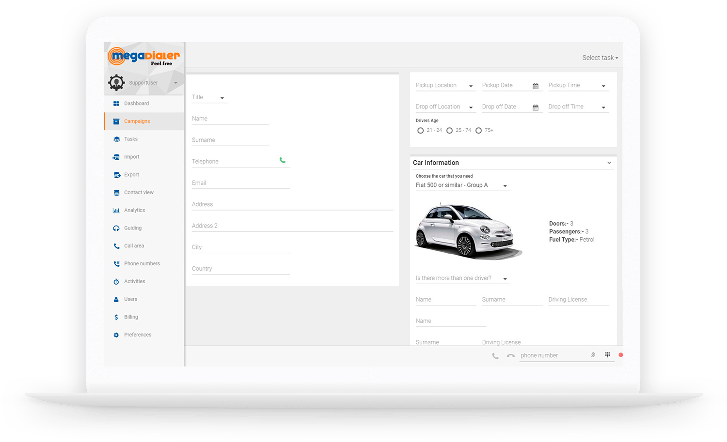forms megadialer